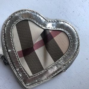 Burberry heart shaped coin purse